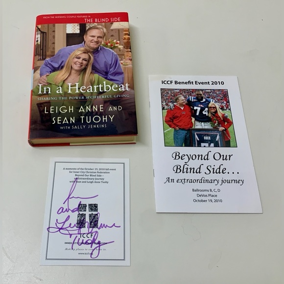 In A Heartbeat 2010 Signed First Edition Hardcover by Leigh Anne & Sean Tuohy - Picture 3 of 11